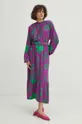 viacfarebná Šaty dámske midi so vzorom viac farieb