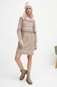 Šaty s prímesou vlny dámske béžová farba RW23.SUD900 béžová RW23