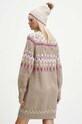 Oblečenie Šaty s prímesou vlny dámske béžová farba RW23.SUD900 béžová