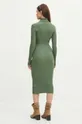 Sukienka damska midi prążkowana kolor zielony 49 % Wiskoza, 30 % Poliester, 21 % Poliamid