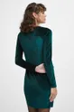 Sukienka damska welurowa kolor zielony 95 % Poliester, 5 % Elastan 