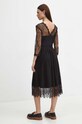 Odzież Sukienka damska midi koronkowa kolor czarny RW23.SUDB04 czarny