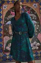 turkusowy Sukienka midi z kolekcji Medicine x Veronika Blyzniuchenko kolor turkusowy Damski