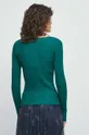 Sweter damski prążkowany kolor zielony 70 % Wiskoza, 30 % Poliamid