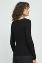 Sweter damski prążkowany kolor czarny 70 % Wiskoza, 30 % Poliamid