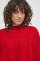 Sweter damski prążkowany kolor czerwony czerwony RW23.SWD057