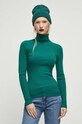 Sweter damski prążkowany kolor zielony zielony RW23.SWD072