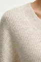 Sweter damski gładki kolor beżowy Damski