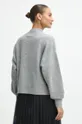 Sweter z domieszką wełny damski kolor szary 60 % Akryl, 32 % Poliester, 5 % Wełna, 3 % Elastan