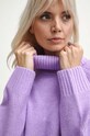 Sweter damski z fakturą kolor różowy RW23.SWD093 fioletowy