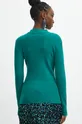 Sweter damski prążkowany kolor zielony 50 % Wiskoza, 26 % Poliamid, 24 % Poliester 