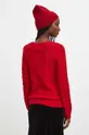 Sweter damski z fakturą kolor czerwony 60 % Bawełna, 40 % Akryl
