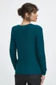Sweter damski z fakturą kolor zielony 60 % Bawełna, 40 % Akryl