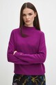 Sweter damski gładki kolor fioletowy RW23.SWD0B1 fioletowy RW23