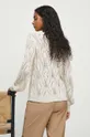 Sweter damski z fakturą kolor beżowy 100 % Akryl