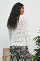 Sweter bawełniany damski ażurowy kolor beżowy 100 % Bawełna