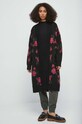 Kardigan damski w kwiaty kolor czarny RW23.SWD305 czarny RW23