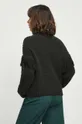 Sweter damski z ozdobnym splotem kolor czarny 60 % Bawełna, 40 % Akryl