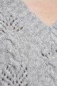 Sweter z domieszką wełny damski z fakturą kolor szary RW23.SWD609 szary
