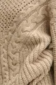 Sweter damski z fakturą kolor beżowy Damski