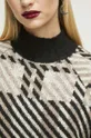 Sweter damski wzorzysty kolor beżowy Damski