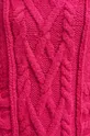 Sweter damski z fakturą kolor różowy