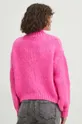 Sweter damski z półgolfem kolor różowy 80 % Akryl, 15 % Poliester, 5 % Poliamid