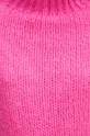 Sweter damski z półgolfem kolor różowy Damski