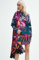 Sweter damski wzorzysty kolor zielony turkusowy RW23.SWD907