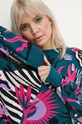 Sweter damski wzorzysty kolor zielony RW23.SWD907 turkusowy