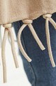 Poncho damskie gładkie kolor beżowy RW23.SWD975