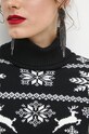 Sweter damski z motywem świątecznym kolor czarny RW23.SWDA02 czarny