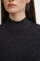 Sweter damski z metaliczną nicią kolor czarny Damski