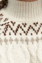 Sveter dámsky so vzorom béžová farba RW23.SWDA11