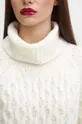 Sweter damski z domieszką wełny kolor beżowy Damski