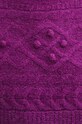 Sweter z domieszką wełny damski z fakturą kolor różowy RW23.SWDC20 różowy