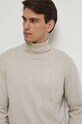 Sweter męski z golfem kolor beżowy RW23.SWM051 beżowy