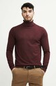 Sweter męski z golfem kolor bordowy bordowy RW23.SWM051