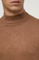 Sweter męski gładki kolor brązowy Męski
