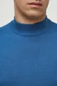 Sweter męski gładki kolor niebieski