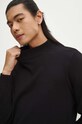 Sweter męski gładki kolor czarny pozostałe czarny RW23.SWM052
