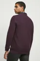 Sweter bawełniany męski z fakturą kolor bordowy 100 % Bawełna