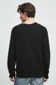 Sweter bawełniany męski z fakturą kolor czarny 100 % Bawełna