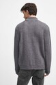 Oblečenie Sveter s prímesou vlny pánsky šedá farba RW23.SWM805 sivá