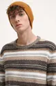 multicolor Sweter z domieszką wełny męski wzorzysty kolor multicolor