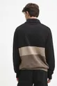 Sweter bawełniany męski z golfem kolor czarny 100 % Bawełna 