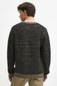 Sweter męski z fakturą kolor czarny 49 % Wiskoza, 28 % Poliester, 23 % Poliamid