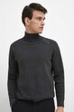 Sweter bawełniany męski z półgolfem kolor szary RW23.SWMA15 szary RW23