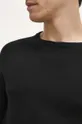 Sweter męski gładki kolor czarny Męski