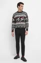 Sweter męski z motywem świątecznym kolor czarny czarny